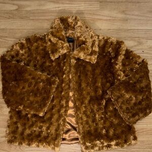 CEJON Short brown fur jacket